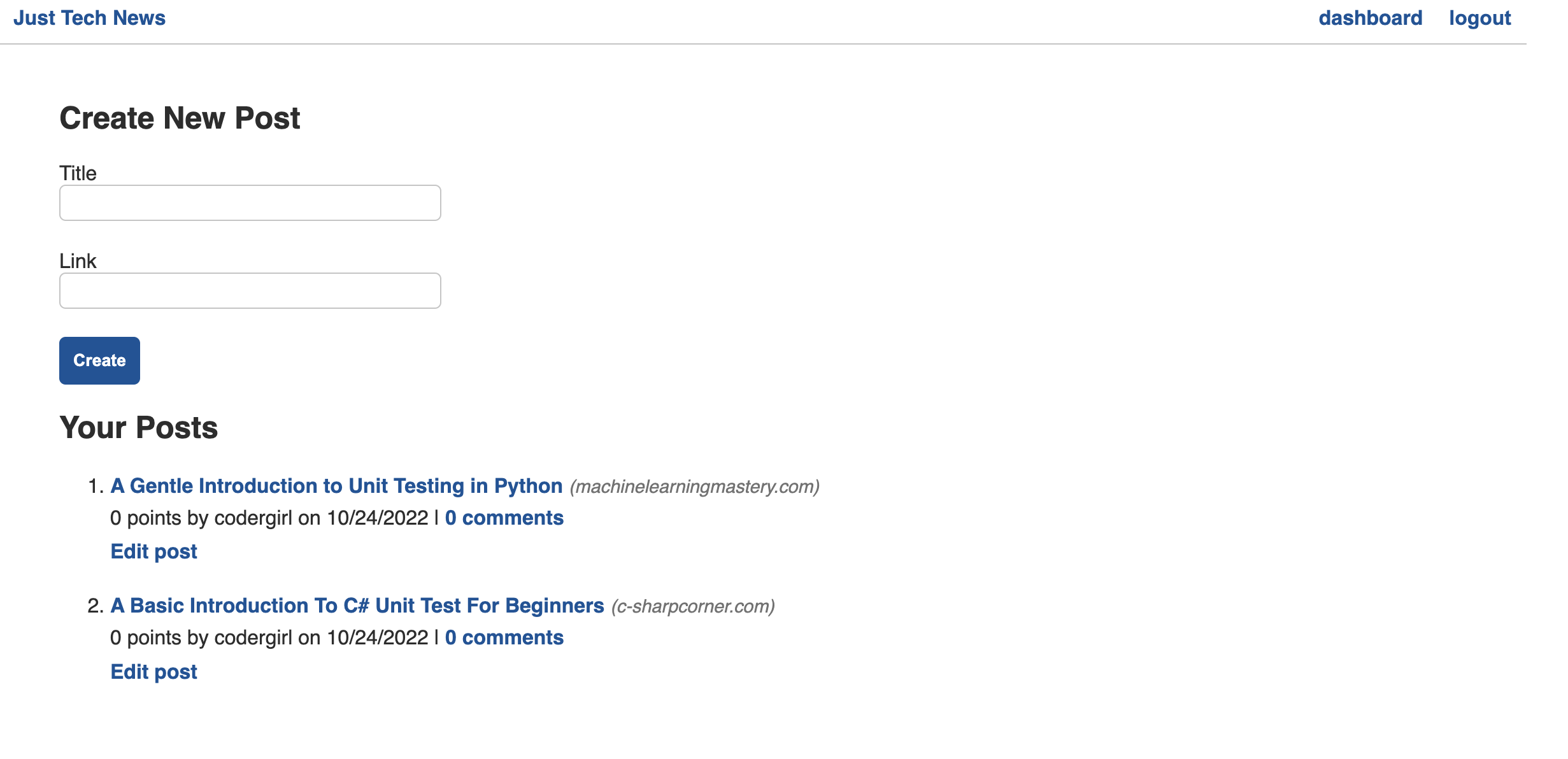 just tech news website